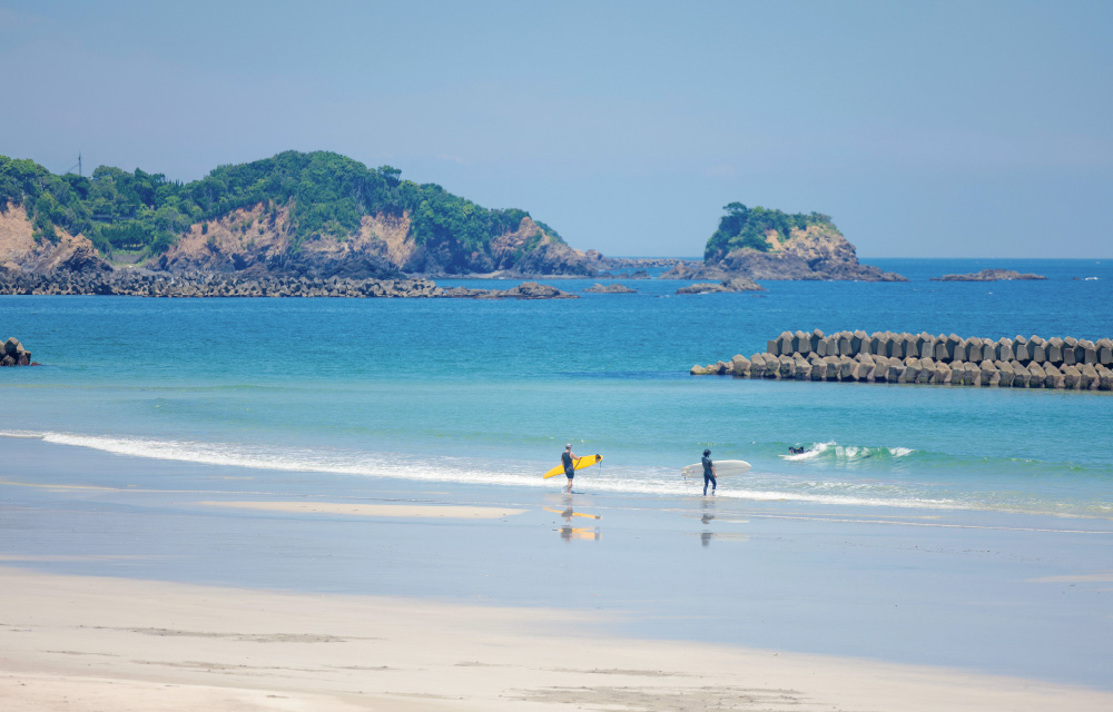 ヴィラの眼前に広がる海